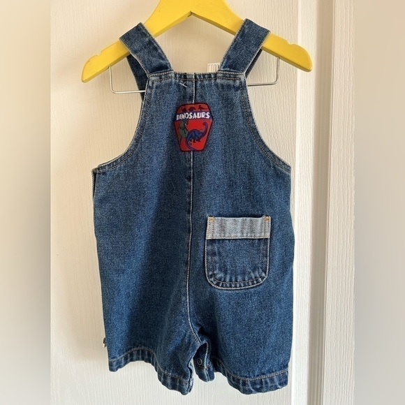 Denim Patch Short Overalls 12M​​​​​​ - Picture 3 of 4